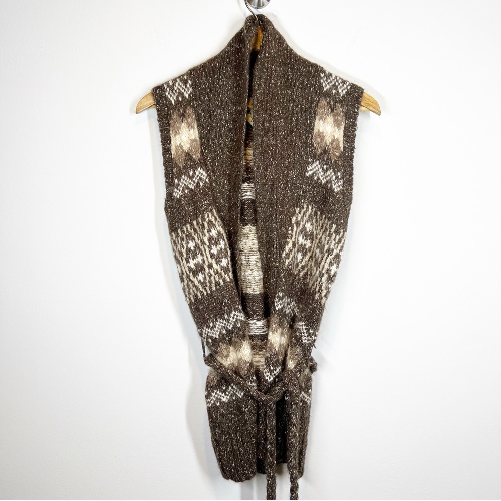 Anthropologie Kenji Belted Sweater Vest
